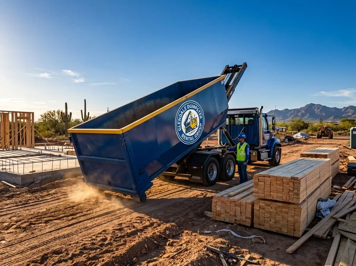 Roll-off dumpster delivered in Surprise, AZ